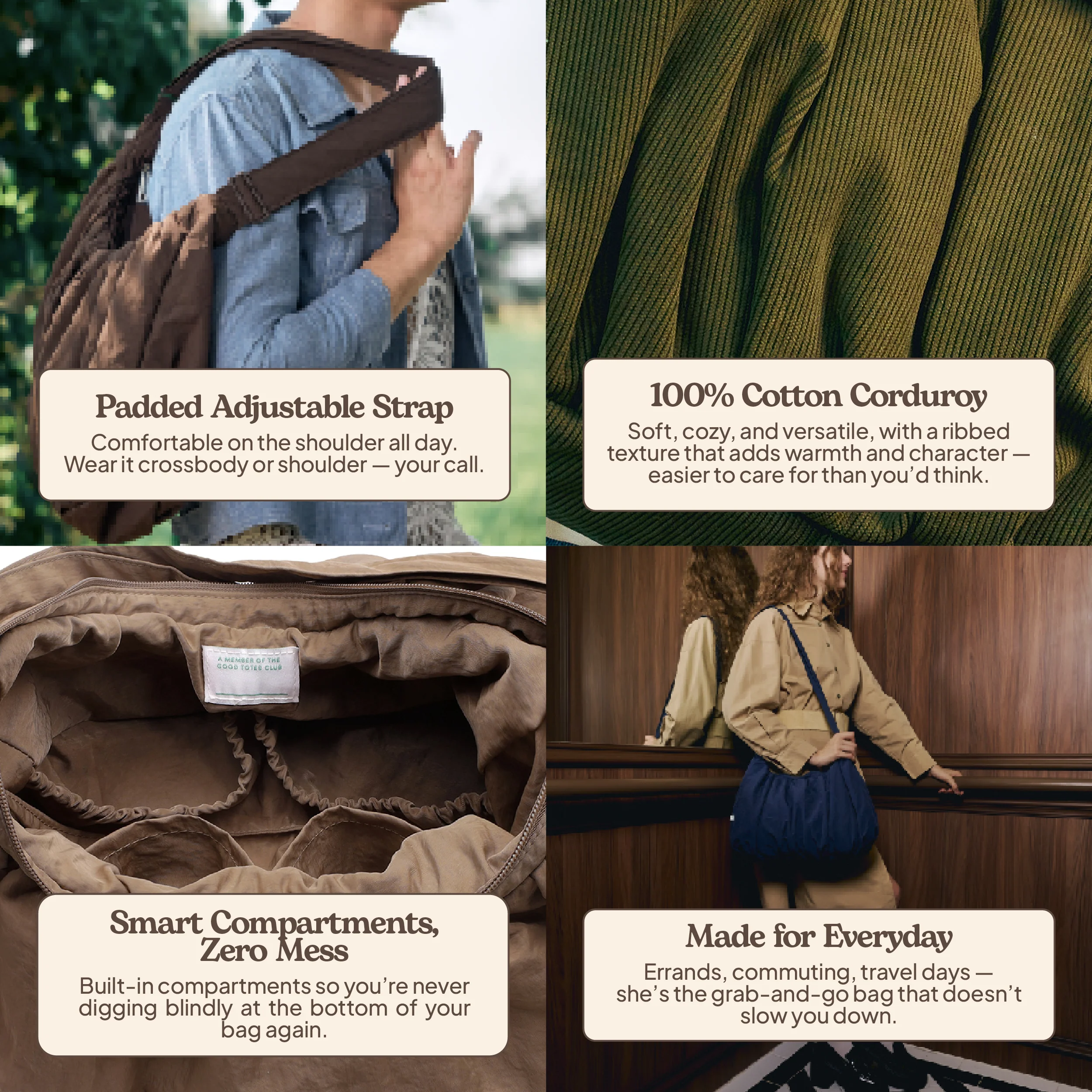 Large Croissant Sling (Corduroy Olive) - Image 3