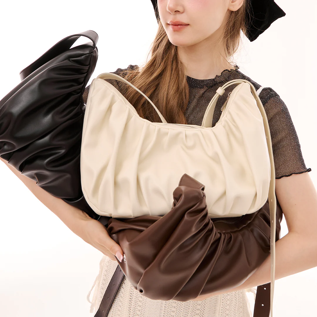 Leather Croissant Sling (Cream) - Image 8