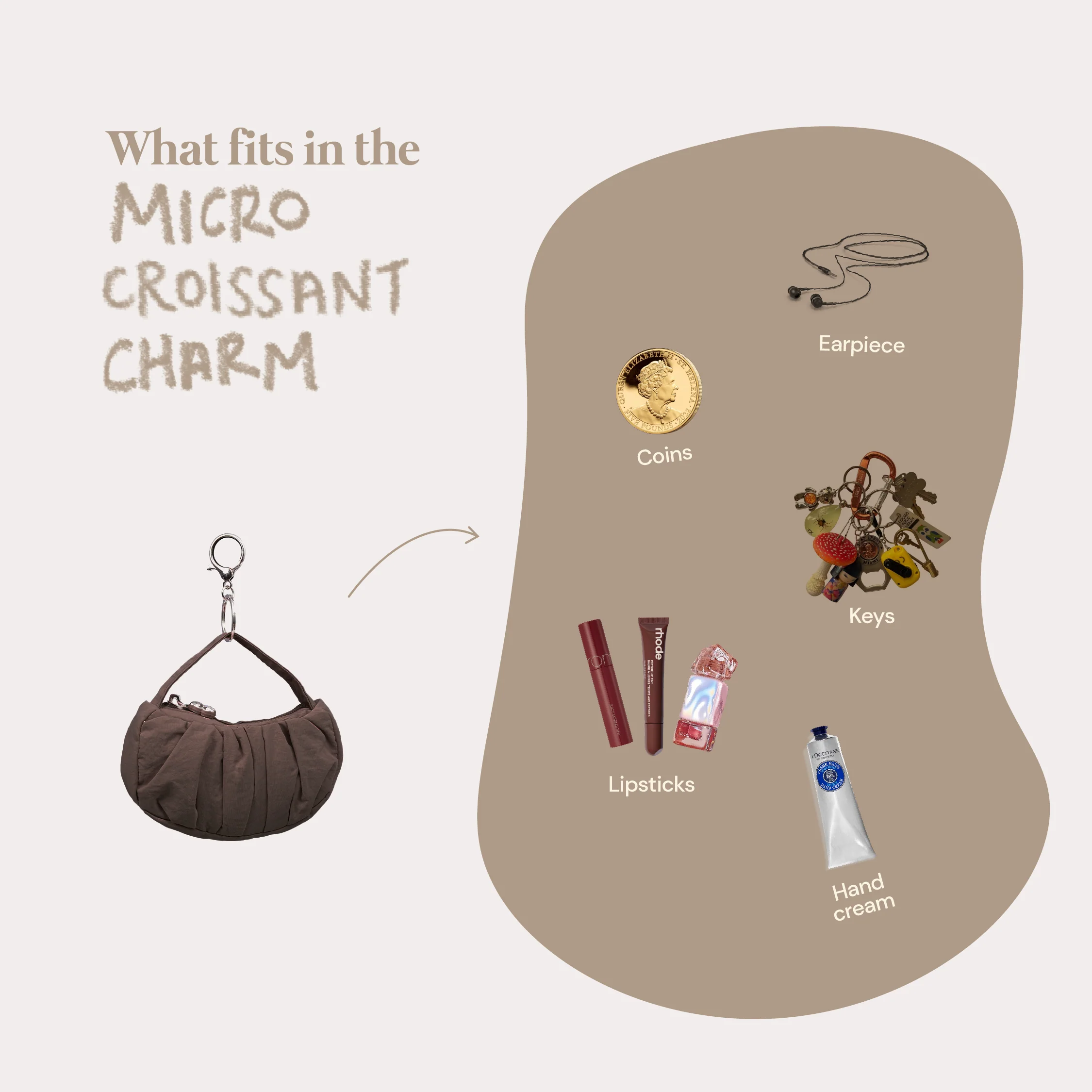 Micro Croissant Charm (Sage) - Image 6