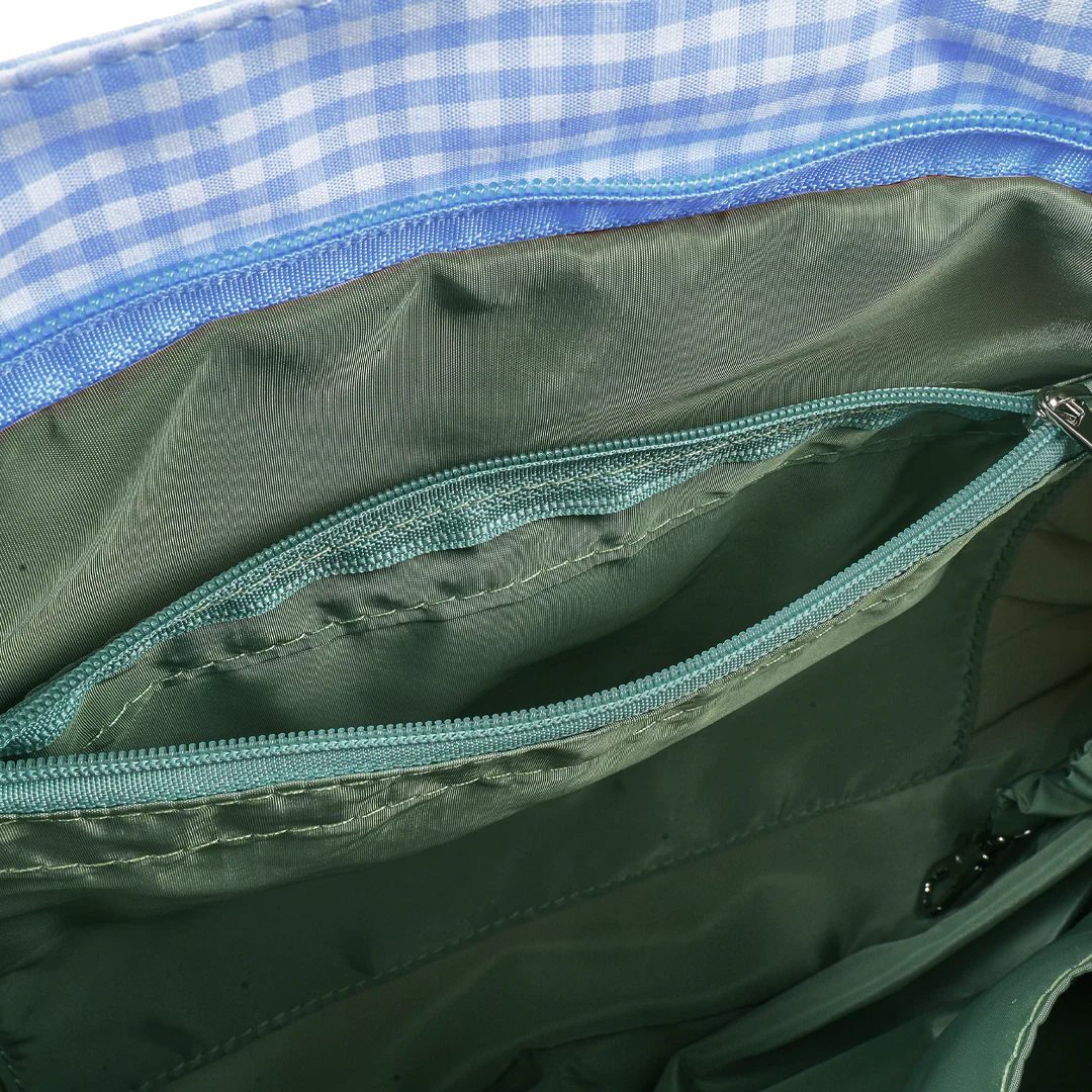 Mini Soufflé Tote (Blue Gingham) - Image 11