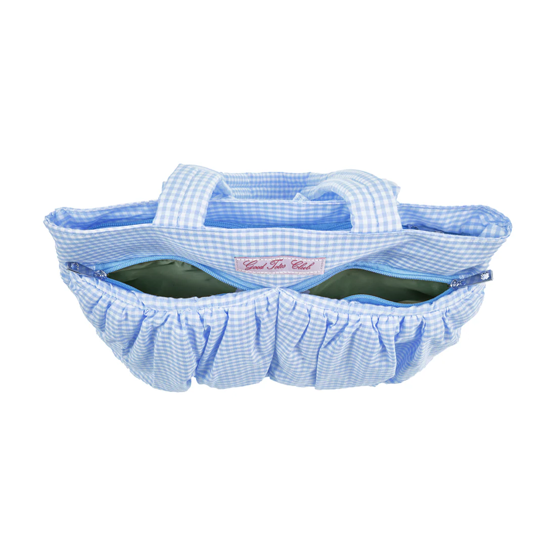 Mini Soufflé Tote (Blue Gingham) - Image 12