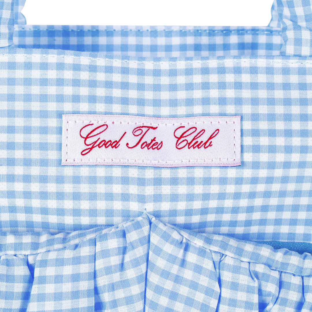 Mini Soufflé Tote (Blue Gingham) - Image 13