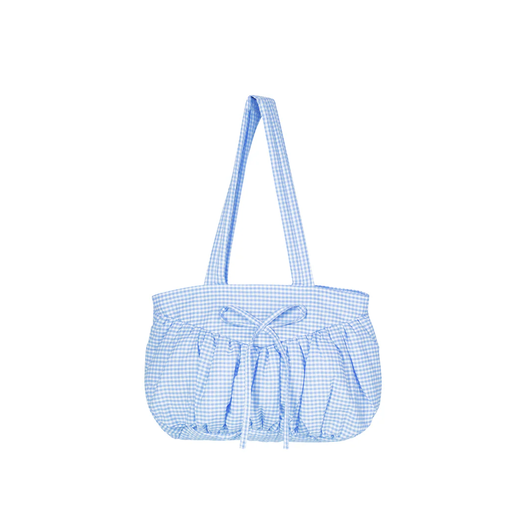 Mini Soufflé Tote (Blue Gingham) - Image 9
