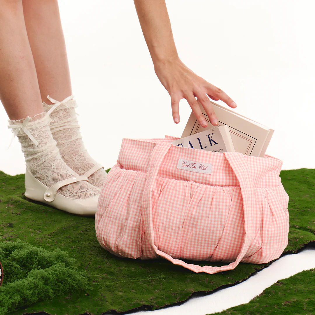 Mini Soufflé Tote (Pink Gingham) - Image 6