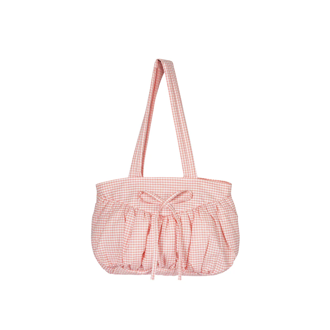 Mini Soufflé Tote (Pink Gingham) - Image 9