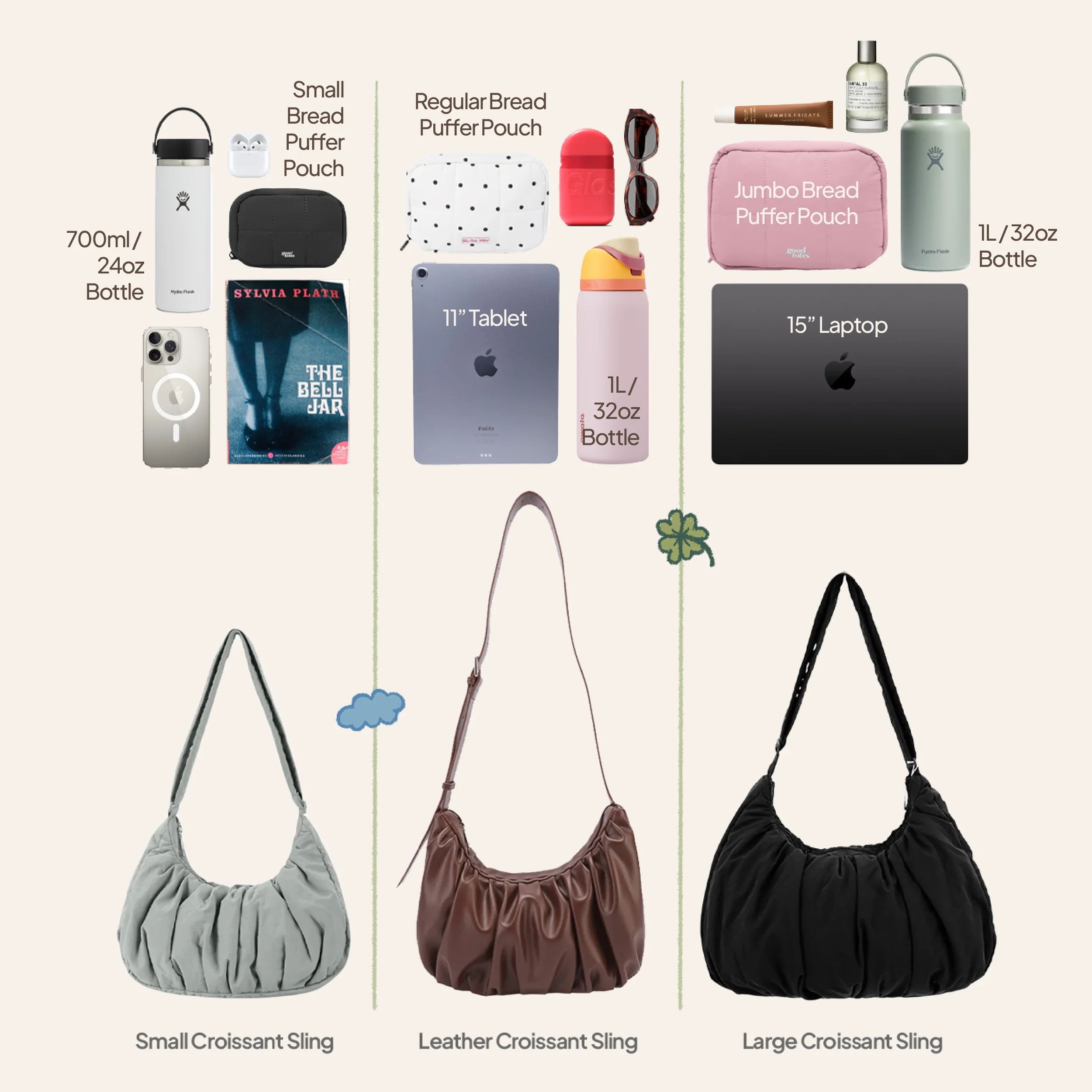 Large Croissant Sling (Navy) - Image 5